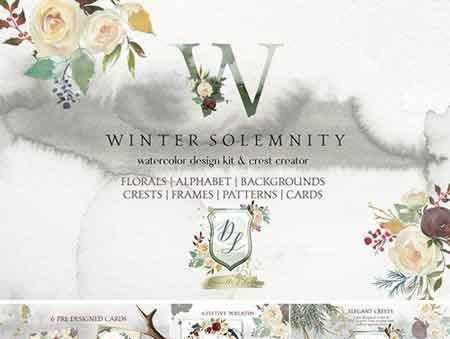 FreePsdVn.com 1707255 STOCK winter solemnity floral design kit 1940998 cover