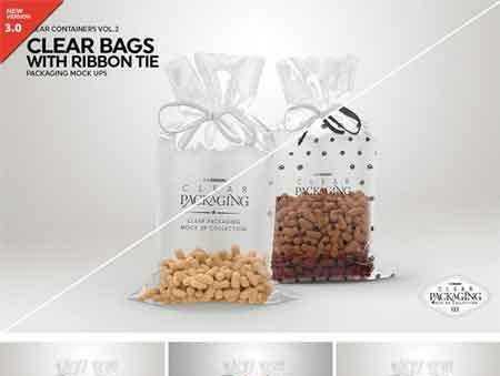 Download 1708039 Clear Candy Bags With Ribbon Mockup 2022759 Freepsdvn PSD Mockup Templates
