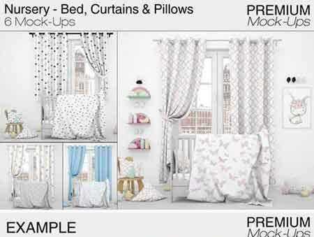 FreePsdVn.com 1708053 MOCKUP nursery bed curtains pillows 2024924 cover