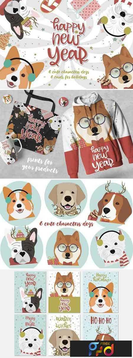 FreePsdVn.com 1708065 STOCK 12 cute christmas dogs 2025287