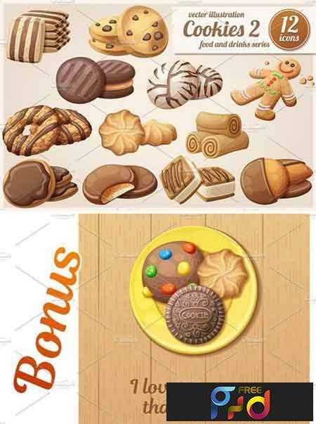 FreePsdVn.com 1708109 VECTOR cookies 2 cartoon vector food icons 1870608