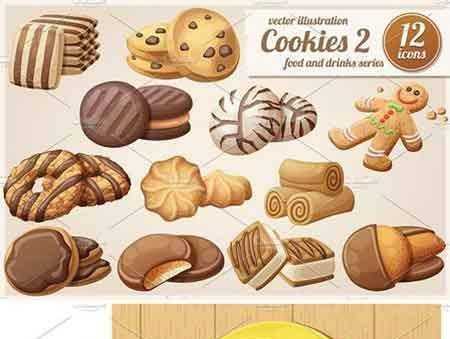 FreePsdVn.com 1708109 VECTOR cookies 2 cartoon vector food icons 1870608 cover