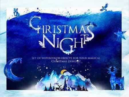 FreePsdVn.com 1708146 TEMPLATE christmas night in forest winterset 2042521 cover