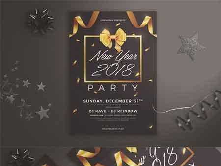 FreePsdVn.com 1708150 TEMPLATE new year party flyer cover