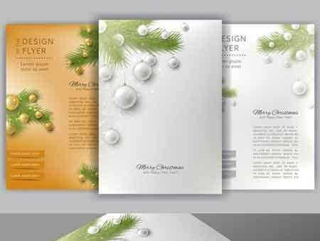 1708201 Set of elegant Christmas flyers 374787