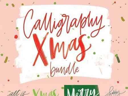 1708232 Christmas Calligraphy Bundle 2029369