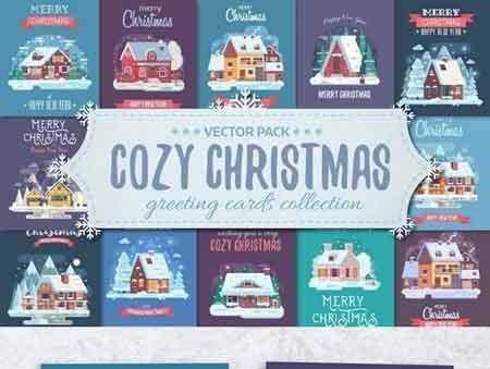 FreePsdVn.com 1708283 VECTOR cozy winter house christmas cards 2077296 cover