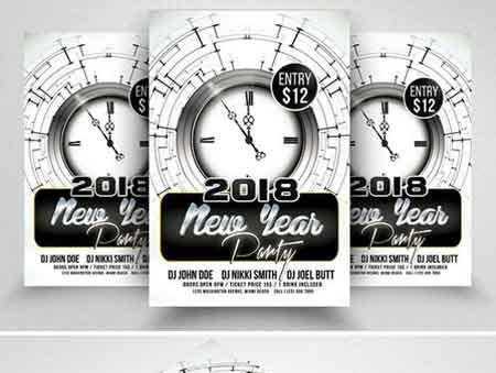 FreePsdVn.com 1709026 TEMPLATE happy new year psd flyer templates 2088180 cover