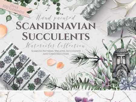 FreePsdVn.com 1709033 STOCK watercolor scandinavian succulents 2072289 cover