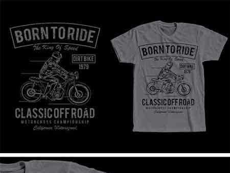 1709042 Born To Ride T-Shirt Design 2068327