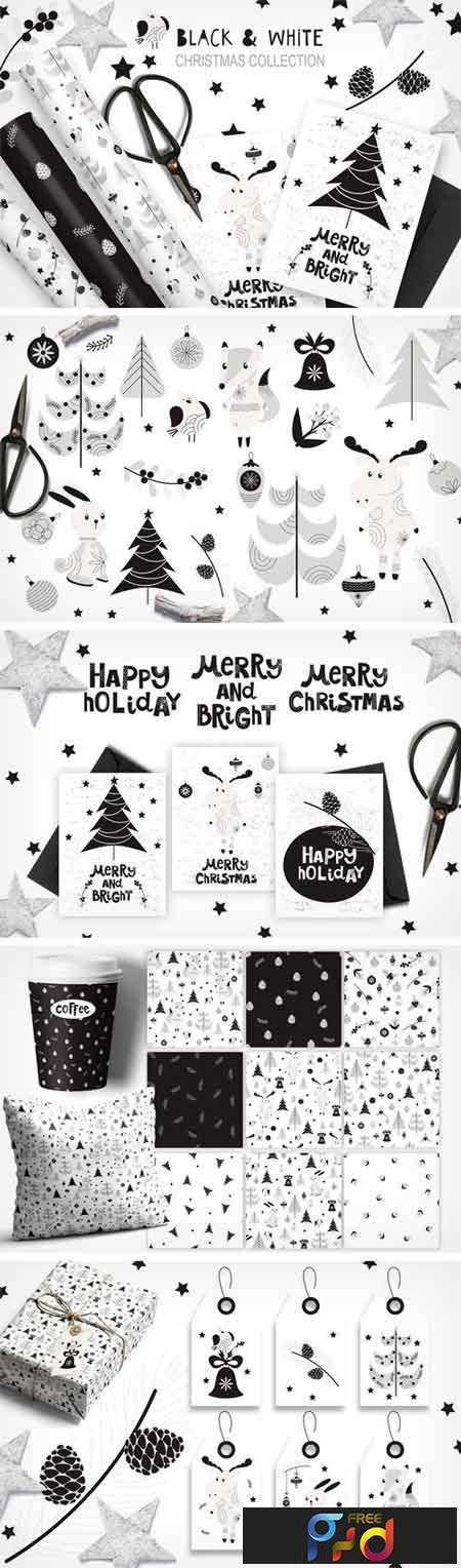FreePsdVn.com 1709051 VECTOR white and black christmas collection 2084449