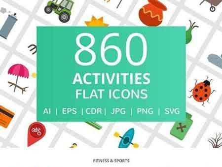 FreePsdVn.com 1709052 VECTOR 860 activities flat icons 2056027 cover