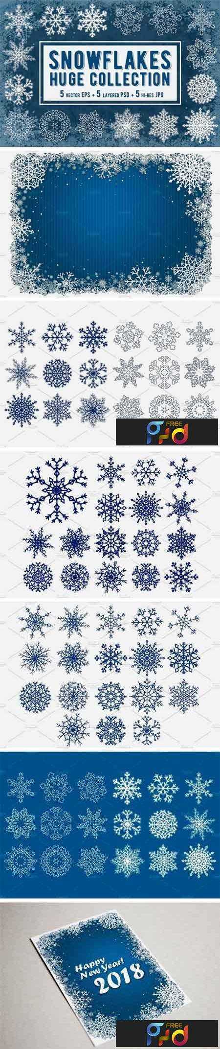 FreePsdVn.com 1709159 VECTOR snowflakes collection vector 2084969