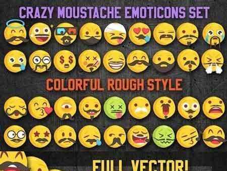 FreePsdVn.com 1709168 VECTOR funny moustache emoji set 2063627 cover