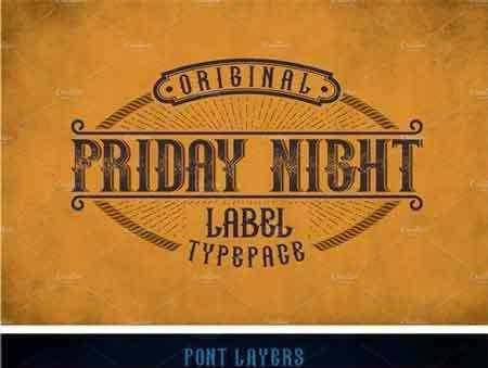 FreePsdVn.com 1709180 VECTOR friday night vintage label typeface 2148414 cover