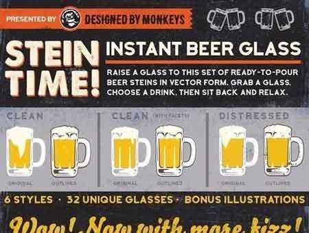 FreePsdVn.com 1801006 VECTOR stein time craft beer glass set 1800012 cover