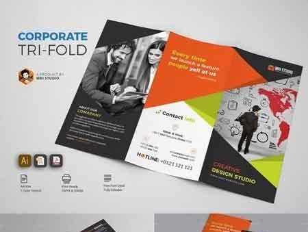 FreePsdVn.com 1801015 VECTOR corporate tri fold brochure 1800473 cover