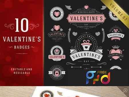 FreePsdVn.com 1801069 TEMPLATE valentines day logo badges labels 464629 cover