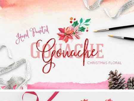 FreePsdVn.com 1801079 STOCK hand painted gouache holiday floral 2099283 cover