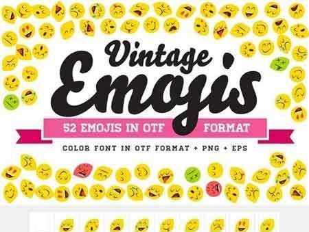 FreePsdVn.com 1801084 VECTOR vintage emojis otf color font 1966375 cover