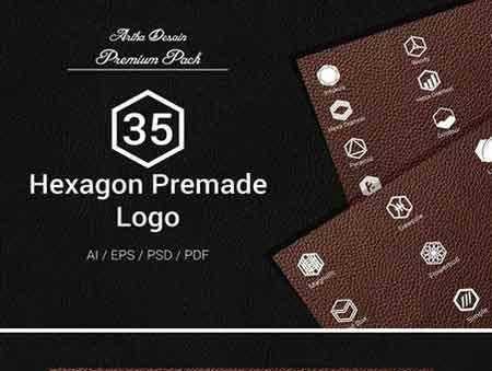 1801087 Hexagon Premade Logo Emblem Vol.2 2101834