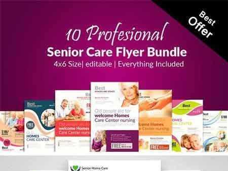 FreePsdVn.com 1801092 TEMPLATE 10 senior care homes flyers bundle 2100226 cover