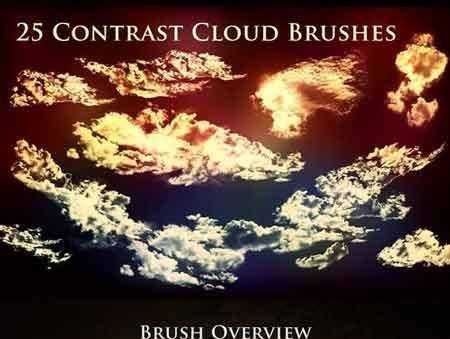 FreePsdVn.com 1801163 PHOTOSHOP 25 contrast cloud brushes 1786967 cover