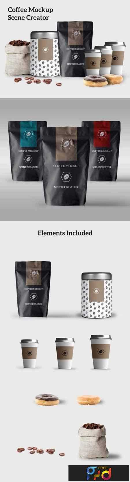 Download 1801172 Coffee Mockup Scene Creator 2063849 - FreePSDvn