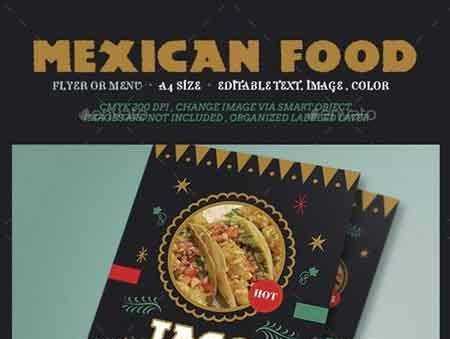Freepsdvn.com 1801189 Template Mexican Food Flyer Menu 15189419 Cover
