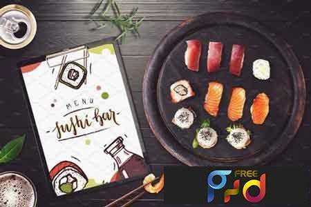 FreePsdVn.com 1801273 TEMPLATE sushi bar menu mock up 4 2103508 cover