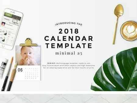 FreePsdVn.com 1802004 TEMPLATE minimal a5 2018 calendar template 1993985 cover