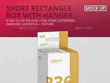 Download 1802032 Box Mockup - Short Rectangle Size with Hanger ...