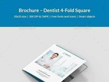 FreePsdVn.com 1802050 TEMPLATE brochure dentist 4 fold square 21310076 cover