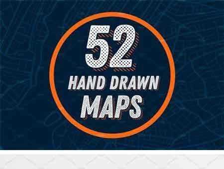 FreePsdVn.com 1802097 VECTOR 52 hand drawn maps set 2162044 cover