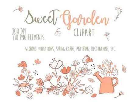 FreePsdVn.com 1802120 STOCK sweet pink garden wedding clipart 2152637 cover