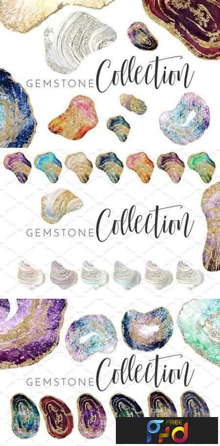1802202 Watercolor & Foil Gemstone Geodes 2176745 1 FreePsdVn.com 1802202 STOCK watercolor foil gemstone geodes 2176745