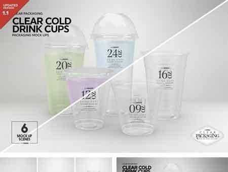 Download 1802238 Clear Cold Drink Cups MockUp 2051940 - FreePSDvn