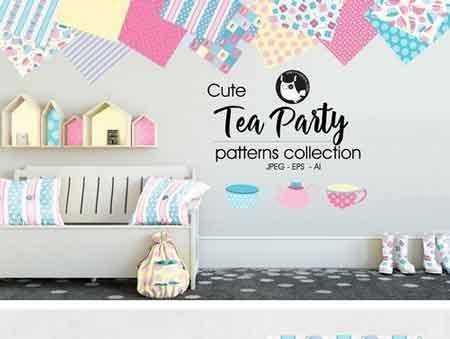 FreePsdVn.com 1802252 VECTOR tea party pattern collection 2018175 cover