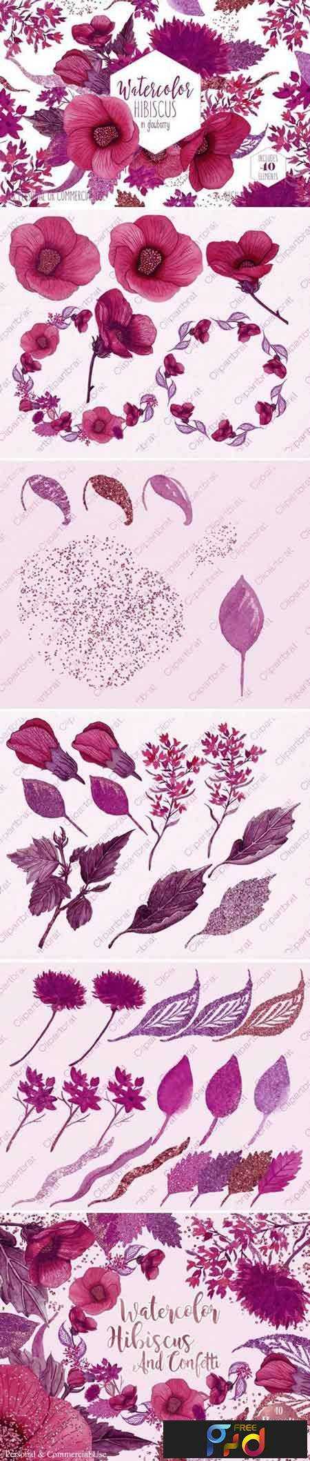 FreePsdVn.com 1802285 STOCK wine pink tropical floral graphics 2186086