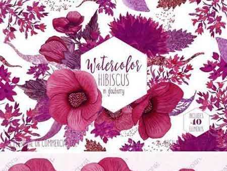 FreePsdVn.com 1802285 STOCK wine pink tropical floral graphics 2186086 cover