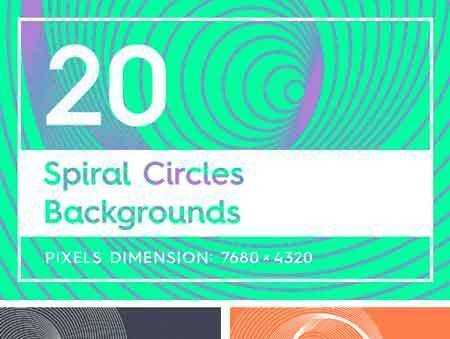 FreePsdVn.com 1803010 STOCK 20 spiral circles backgrounds 2164070 cover