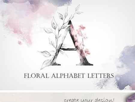 FreePsdVn.com 1803014 STOCK floral alphabet letters 2200289 cover