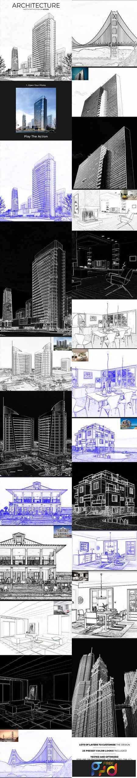 1803135 Architecture Sketch Art Photoshop Action 21403946 1