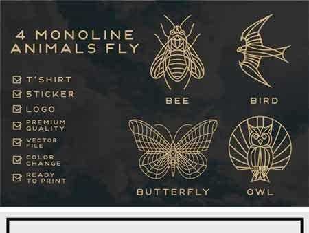 1803190 Monoline Fly Animals 2182195