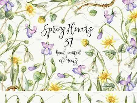 FreePsdVn.com 1803233 STOCK watercolor spring flowers easter 2227497 cover