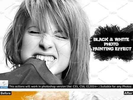 1803234 Black & White Photo Painting Effect 1522597