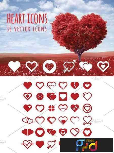 FreePsdVn.com 1803247 VECTOR heart 36 vector icons 2204445