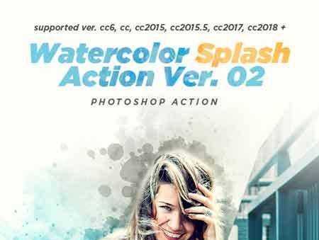 FreePsdVn.com 1804110 PHOTOSHOP watercolor splash photoshop action ver 02 21461987 cover