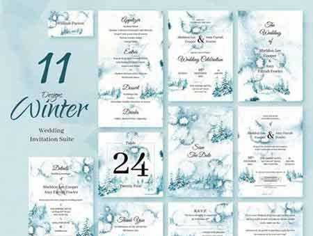 FreePsdVn.com 1804148 TEMPLATE winter forest wedding invitations 2229293 cover