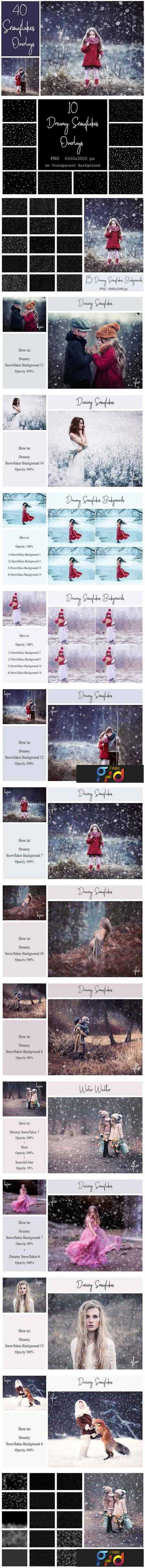 FreePsdVn.com 1804150 STOCK 40 dreamy snowflakes png overlays 2185552
